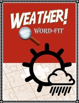 Preview of Weather & Water Cycle Vocabulary Review WordFit Puzzle; Earth Science