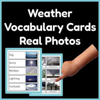 Preview of Weather Vocabulary Words With Real Photos