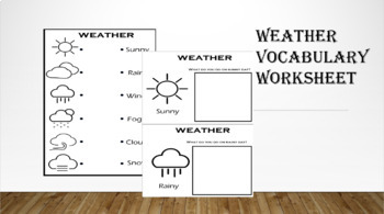 Weather Vocabulary Worksheet by Everyone Can Do English | TpT