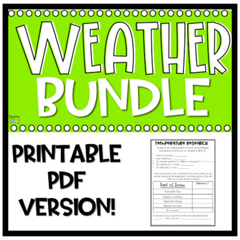 Preview of Grade 5 Weather Watch Unit BUNDLE Alberta