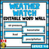 Weather Vocabulary | Editable Word Wall