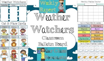 Preview of Weather Watchers Classroom Bulletin Board Set