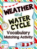 Weather & Water Cycle Matching Vocabulary Activity - Set of 36