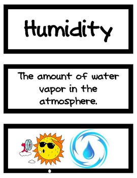 Weather, Water, and Astronomy Word Wall/Vocabulary Cards | TPT