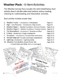 Weather - Weather 10 Item / Activity Pack - Worksheets