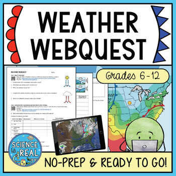 Preview of Weather Webquest - Air Pressure, Air Masses, Weather Fronts, and Weather Maps