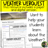 Weather Webquest | Digital & Printable | Upper Elementary