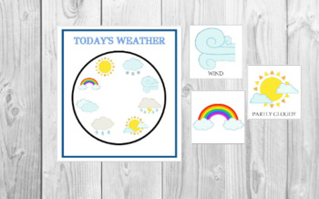 Preview of Weather Wheel Printable | Preschool Learning | Homeschool | Kid Printable | Inst