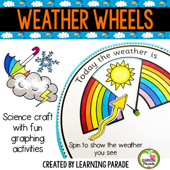 Preview of Weather Wheels : Spring Science Craft, Weather Journal and Graphing Activities