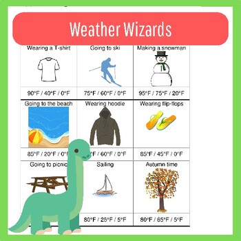 Preview of Weather Wizards: Grade 3 Temperature and Measurement Worksheets
