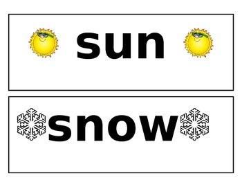 Preview of Weather Word Cards