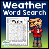 Weather Word Search Activity with Answer Key