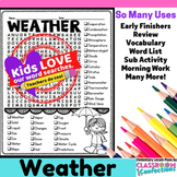 Weather Word Search Activity : Early Finishers : Morning W