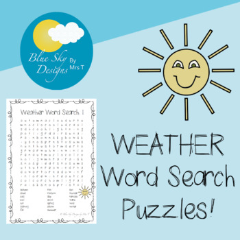 Preview of Weather Word Search Puzzles