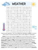 Weather Word Search and answer key