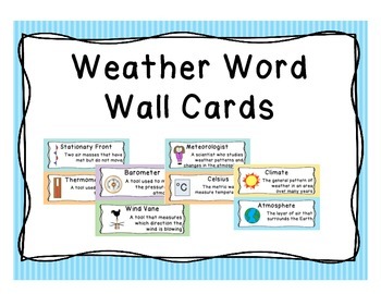 Preview of Weather and Water Cycle Word Wall