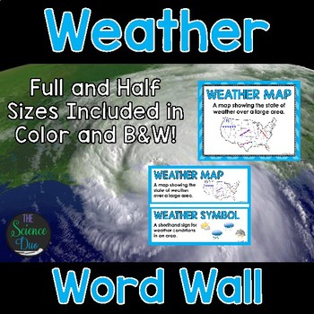 Preview of Weather Word Wall