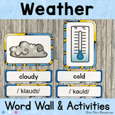 Weather  - Word Wall Words and Puzzle Activity - Vocabulary