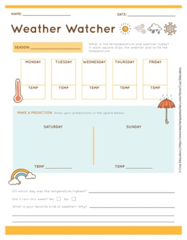 Preview of Weather Word Wall & Worksheets/El Clima - English/Spanish PDF