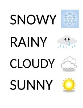 Preview of Weather Words