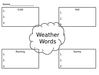 Preview of Weather Words