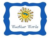 Weather Words- File Folder Word Wall