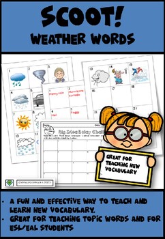 Preview of Weather Words Scoot Game