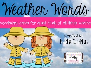Preview of Weather Words: Vocabulary Cards for a Weather Unit