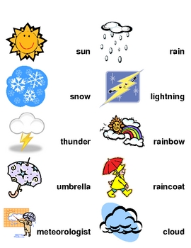 Preview of Weather Wordwall Labels