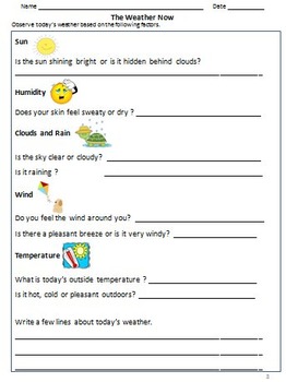 Weather - Worksheets, Activities & Bookmarks for Grade 3 & 4 by