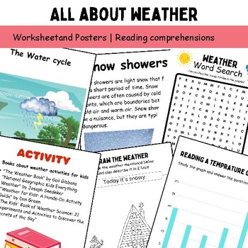 Preview of Weather Worksheets, Activities, and Posters | Reading comprehensions