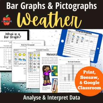 Weather NGSS ESS2: pictographs, bar graphs, forecasting, predictions ...