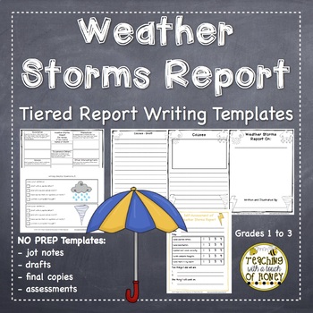 Preview of Severe Weather Project | Weather Storms Report Writing Templates