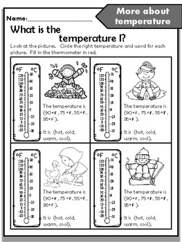 Science activities : Weather unit for Kindergarten, First Grade and