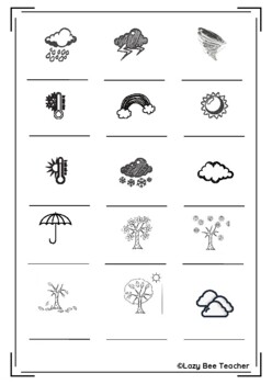 Preview of Weather and 4 seasons worksheet|| O Tempo e as 4 estações || European Portuguese