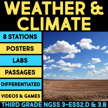 Preview of Weather and Climate - 3rd Grade NGSS Earth Science UNIT Severe Weather Project