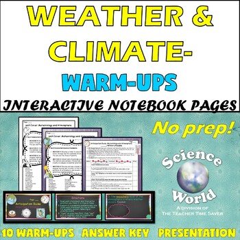 Preview of Weather and Climate Activity | Earth Science Notebook | Middle School