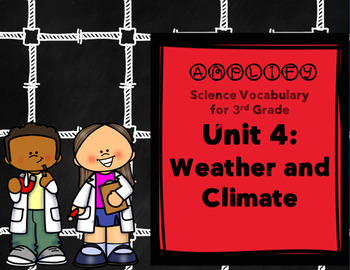 Preview of Weather and Climate Amplify Science 3rd Grade Unit 4 Focus Wall