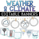 Weather and Climate Banners Printable | Science Classroom Decor