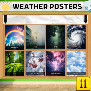 Preview of Weather and Climate Classroom Posters Set - Bulletin Board
