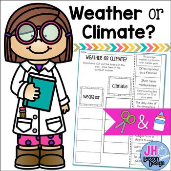 Preview of Weather and Climate: Cut and Paste Activity: Distance Learning Compatible