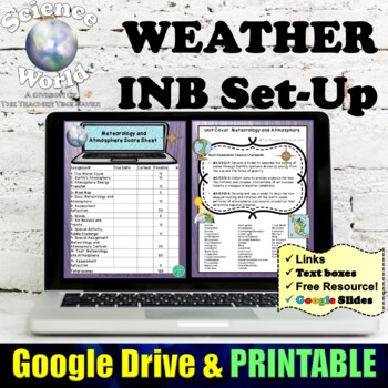 Preview of Weather and Climate Digital Notebook Bundle | Middle School Science