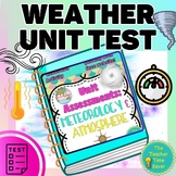 Weather & Climate Unit Editable Test and Quiz | Earth Scie
