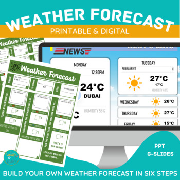 Preview of Weather and Climate Forecast Role-play Worksheet ESL