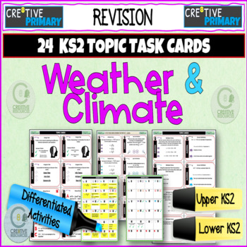 Preview of Weather and Climate Geography Task Cards