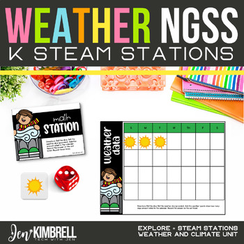 Preview of Weather and Climate NGSS Kindergarten Science Weather Centers