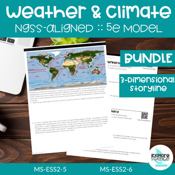 Preview of Weather & Climate Unit Storyline - 5E Model - NGSS MS-ESS2-5 MS-ESS2-6