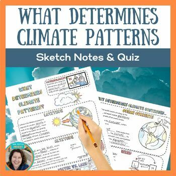 Preview of Weather and Climate Patterns - Interactive Science Notebook - Sketch Notes & CER