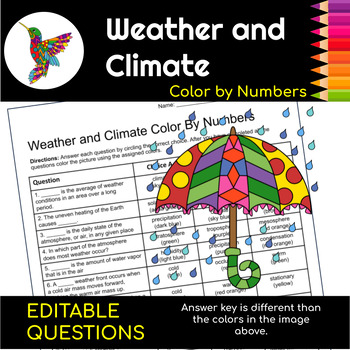 Weather and Climate | Science Color By Number