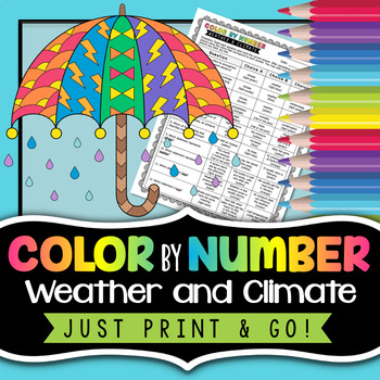 Preview of Weather and Climate - Science Color by Number